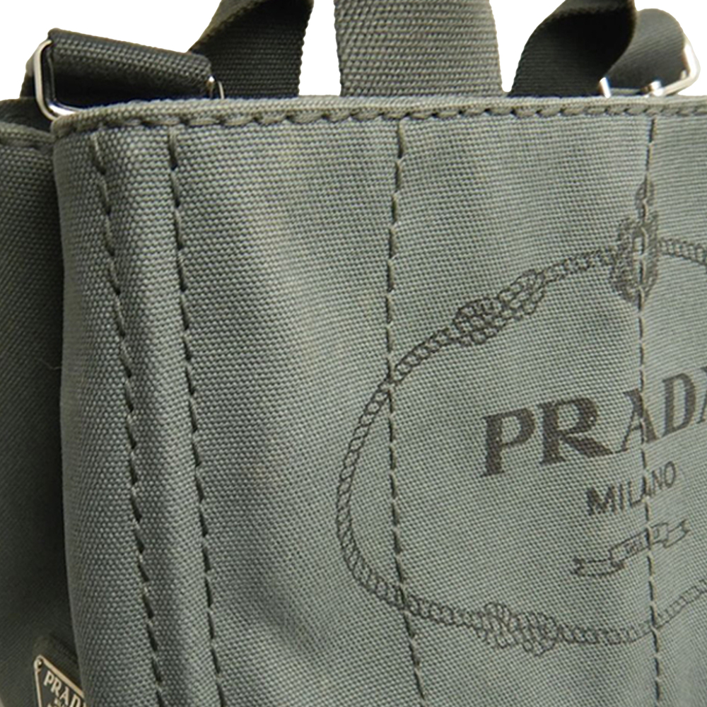 Pre-Loved Prada Small Canvas Canapa Logo Satchel - Picture 12 of 12